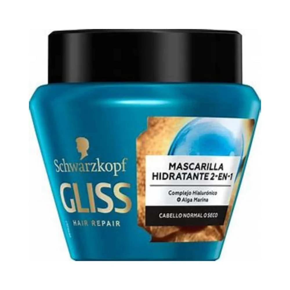 Mascarilla Gliss Schwarzkopf Aqua Revive hidratante 2 en 1 300 ml